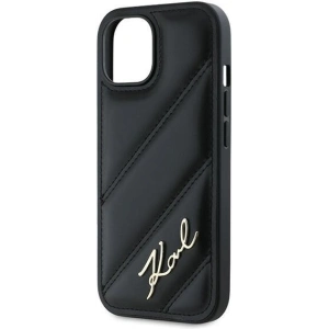 Kup Etui Karl Lagerfeld KLHCP14SPQDSMGK Apple iPhone 14 / 15 / 13 hardcase Diagonal Quilted Script czarny/black - KLD2120 - {ean13} - Sklep Home Screen