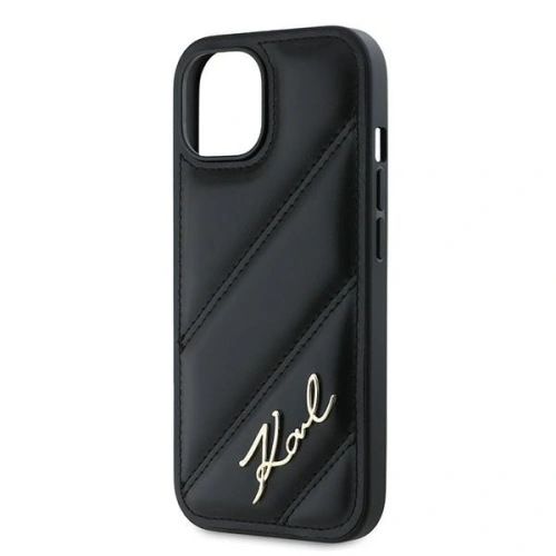 Kup Etui Karl Lagerfeld KLHCP14SPQDSMGK Apple iPhone 14 / 15 / 13 hardcase Diagonal Quilted Script černý/black - KLD2120 - {ean13} - Sklep Home Screen