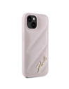 Kup Etui Karl Lagerfeld KLHCP14SPQDSMGP Apple iPhone 14 / 15 / 13 hardcase Diagonal Quilted Script růžový/pink - KLD2121 - {ean13} - Sklep Home Screen