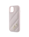 Buy Karl Lagerfeld KLHCP14SPQDSMGP Apple iPhone 14 / 15 / 13 hardcase Diagonal Quilted Script pink - KLD2121 - {ean13} - Home Screen Store Europe