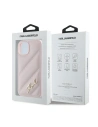 Kup Etui Karl Lagerfeld KLHCP14SPQDSMGP Apple iPhone 14 / 15 / 13 hardcase Diagonal Quilted Script różowy/pink - KLD2121 - {ean13} - Sklep Home Screen