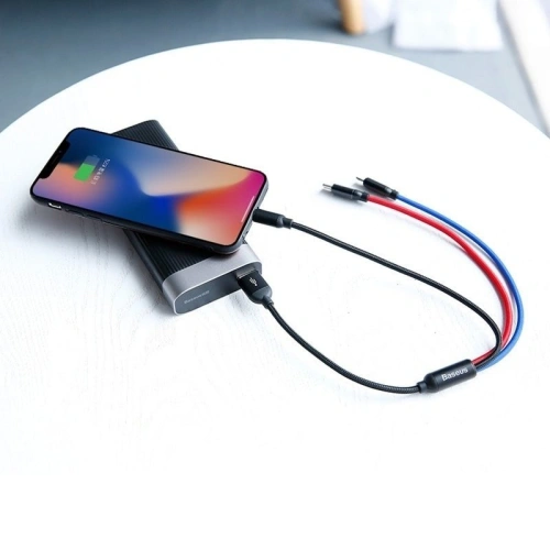 Kup Kabel USB Baseus 3w1 USB-C / Lightning / Micro 3,5A 0,3m (czarny) - BSU774BLK - {ean13} - Sklep Home Screen