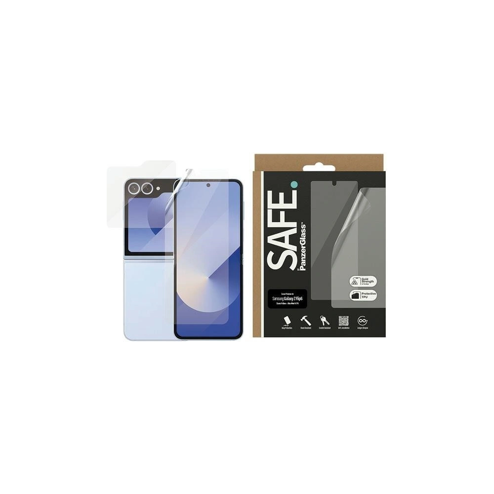 Zestaw folia + szkło SAFE by PanzerGlass Bundle 2in1 Samsung Galaxy Z Flip6 / 7 FE  Screen Protector Ultra Wide-Fit + TPU Classic Fit