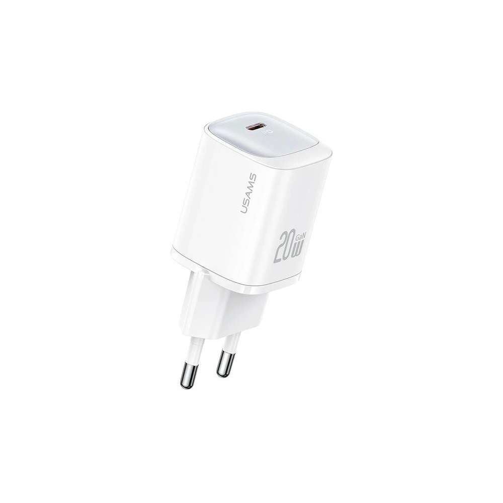 Ładowarka sieciowa USAMS CC248 USB-C 20W GaN Fast Charging HC Series biały/white