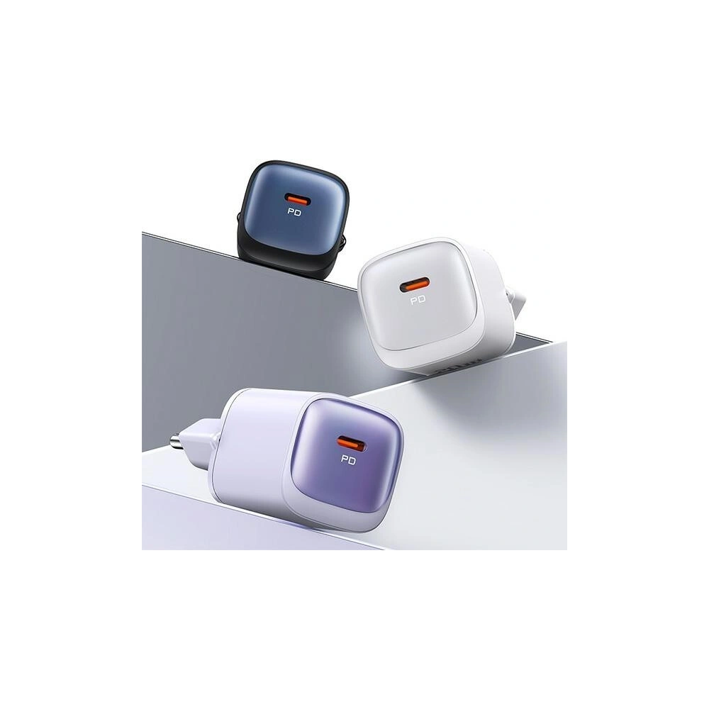 Ładowarka sieciowa USAMS CC248 USB-C 20W GaN Fast Charging HC Series fioletowy/purple