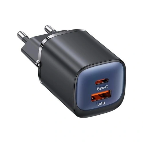 Kup USAMS CC254 Netzladegerät USB-A, USB-C 30W GaN Fast Charging HC-Serie schwarz/black - USA1155 - {ean13} - Sklep Home Screen