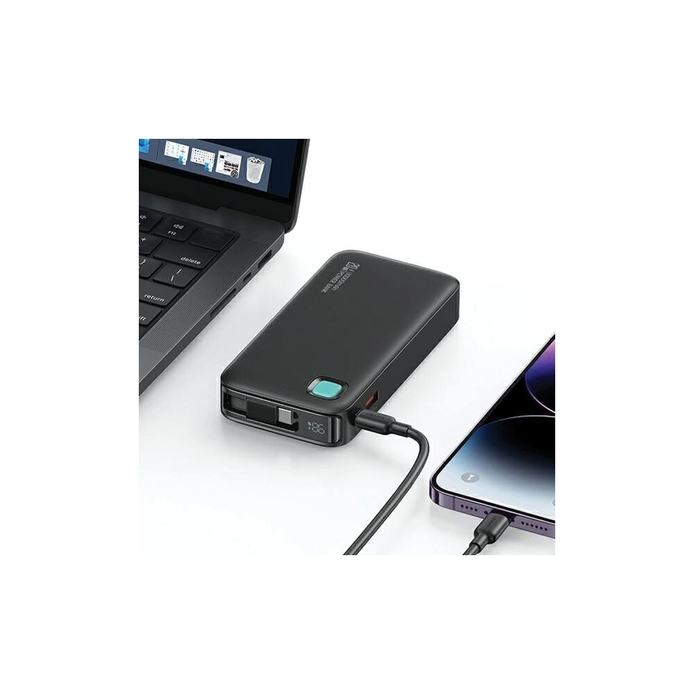 Powerbank USAMS 10000 mAh PD 20W Fast Charge XY Series  + kabel USB-C biały/white