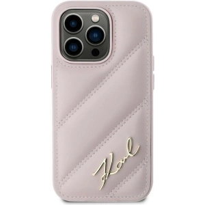 Kup Etui Karl Lagerfeld KLHCP14XPQDSMGP Apple iPhone 14 Pro Max hardcase Diagonal Quilted Script růžový/pink - KLD2123 - {ean13} - Sklep Home Screen