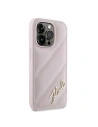 Buy Karl Lagerfeld KLHCP14XPQDSMGP Apple iPhone 14 Pro Max hardcase Diagonal Quilted Script pink - KLD2123 - {ean13} - Home Screen Store Europe
