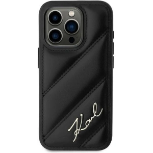 Kup Case Karl Lagerfeld KLHCP15LPQDSMGK Apple iPhone 15 Pro Hardcase Diagonal Quilted Script schwarz/black - KLD2124 - {ean13} - Sklep Home Screen