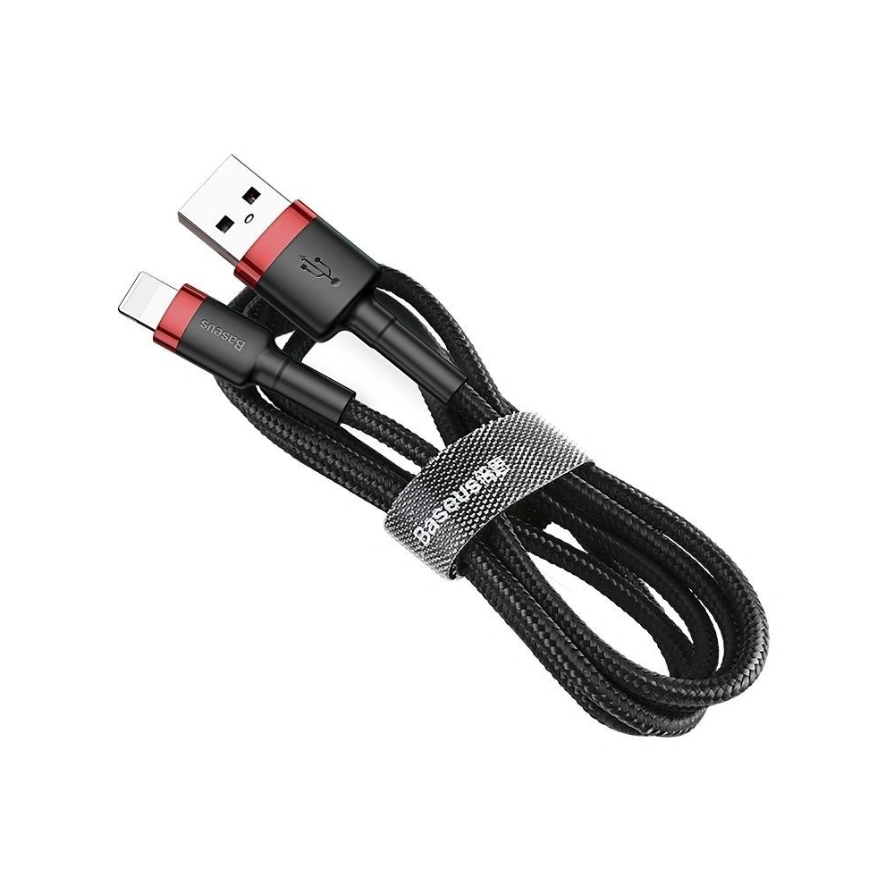 Kabel Lightning USB Baseus Cafule 2,4A 0,5m (czarno-czerwony)