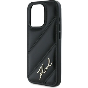 Kup Etui Karl Lagerfeld KLHCP15LPQDSMGK Apple iPhone 15 Pro hardcase Diagonal Quilted Script czarny/black - KLD2124 - {ean13} - Sklep Home Screen
