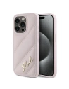 Kup Etui Karl Lagerfeld KLHCP15LPQDSMGP Apple iPhone 15 Pro hardcase Diagonal Quilted Script różowy/pink - KLD2125 - {ean13} - Sklep Home Screen