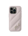 Kup Etui Karl Lagerfeld KLHCP15LPQDSMGP Apple iPhone 15 Pro hardcase Diagonal Quilted Script różowy/pink - KLD2125 - {ean13} - Sklep Home Screen