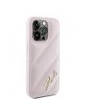 Kup Etui Karl Lagerfeld KLHCP15LPQDSMGP Apple iPhone 15 Pro hardcase Diagonal Quilted Script różowy/pink - KLD2125 - {ean13} - Sklep Home Screen