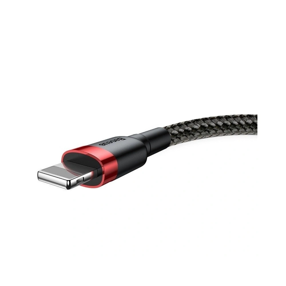Kabel Lightning USB Baseus Cafule 2,4A 0,5m (czarno-czerwony)