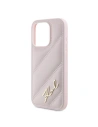 Kup Etui Karl Lagerfeld KLHCP15LPQDSMGP Apple iPhone 15 Pro hardcase Diagonal Quilted Script różowy/pink - KLD2125 - {ean13} - Sklep Home Screen