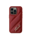 Kup Etui Karl Lagerfeld KLHCP15LPQDSMGR Apple iPhone 15 Pro hardcase Diagonal Quilted Script czerwony/red - KLD2126 - {ean13} - Sklep Home Screen