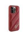 Kup Etui Karl Lagerfeld KLHCP15LPQDSMGR Apple iPhone 15 Pro hardcase Diagonal Quilted Script czerwony/red - KLD2126 - {ean13} - Sklep Home Screen