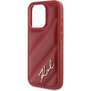 Kup Etui Karl Lagerfeld KLHCP15LPQDSMGR Apple iPhone 15 Pro hardcase Diagonal Quilted Script czerwony/red - KLD2126 - {ean13} - Sklep Home Screen