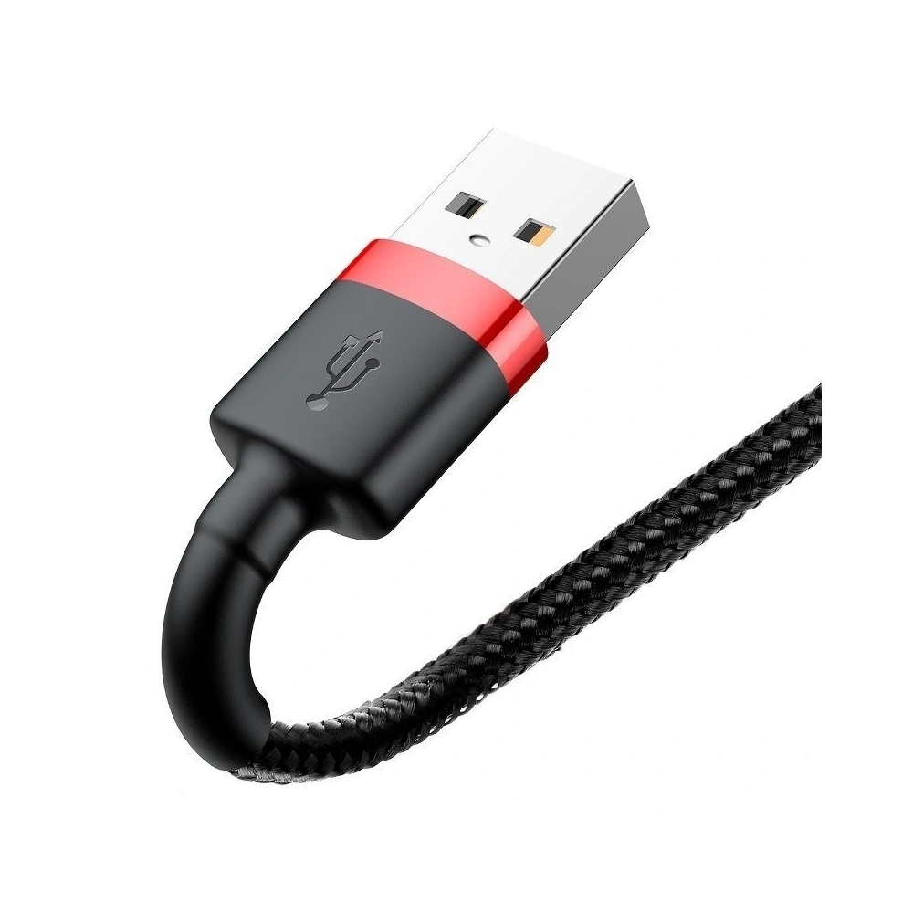 Kabel Lightning USB Baseus Cafule 2,4A 0,5m (czarno-czerwony)