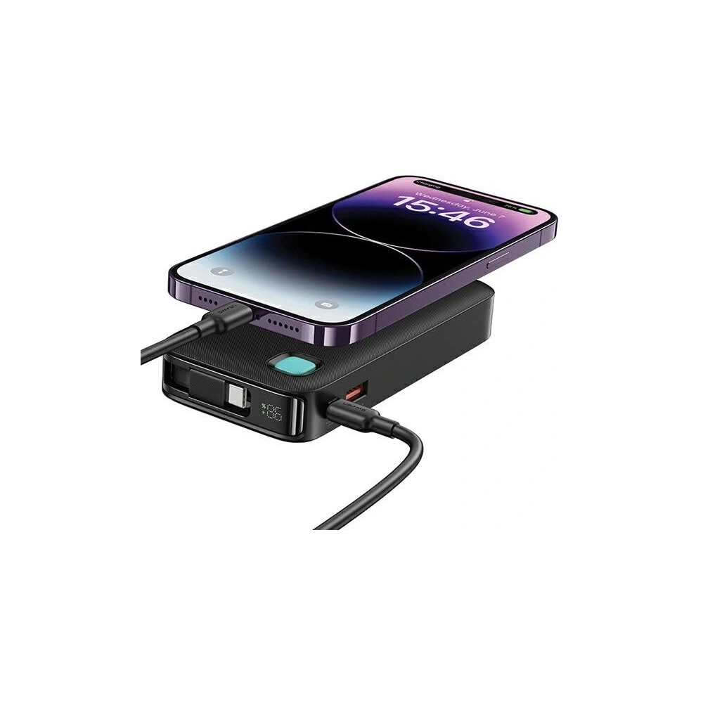 Powerbank USAMS 10000 mAh PD 20W Fast Charge XY Series  + kabel USB-C czarny/black