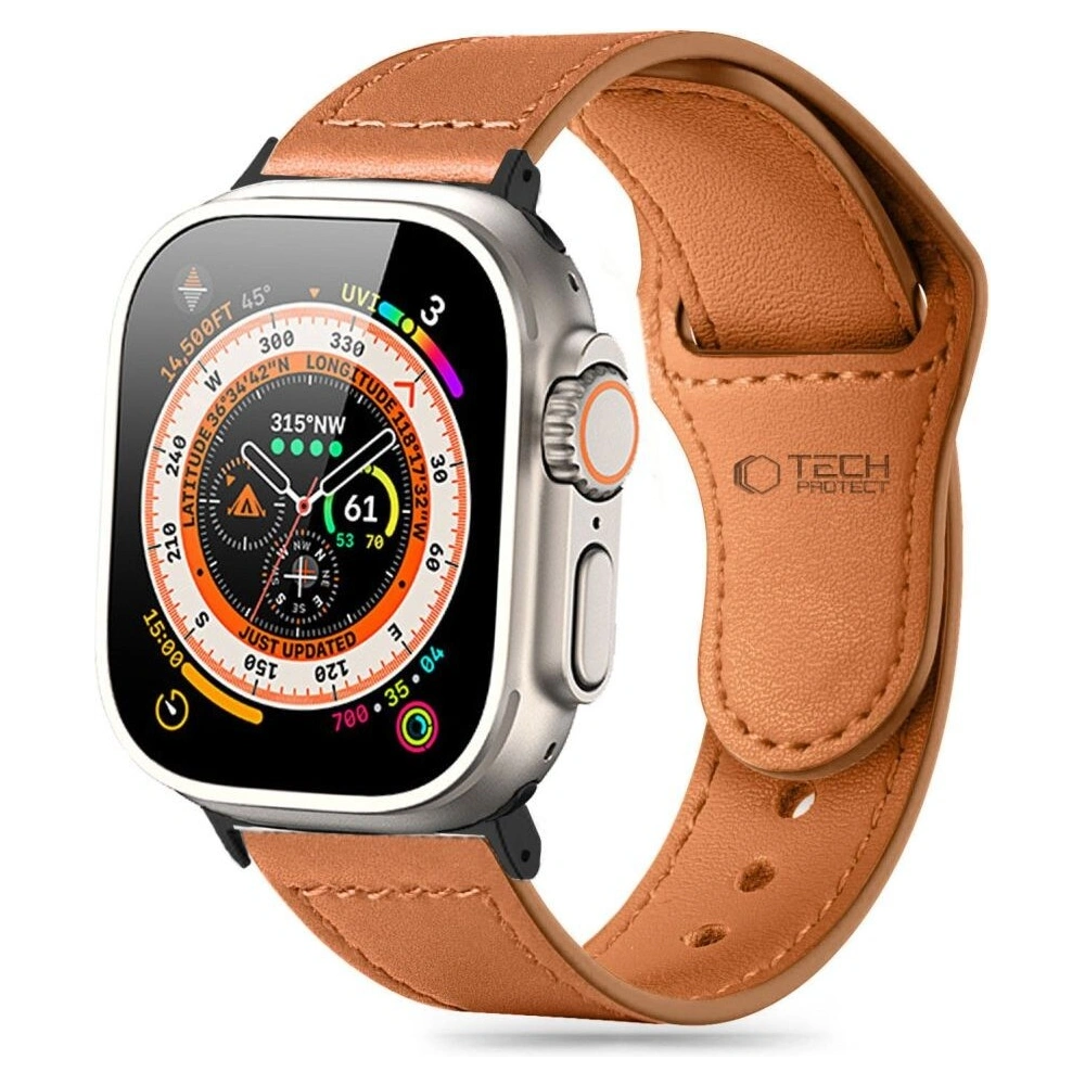 Pasek Tech-Protect Naturalfit Apple Watch 4/5/6/7/8/9/SE/10 38/40/41/42mm Brown