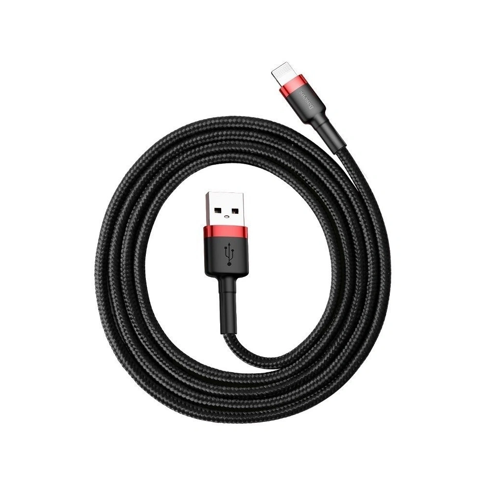 Kabel Lightning USB Baseus Cafule 2,4A 1m (czarno-czerwony)