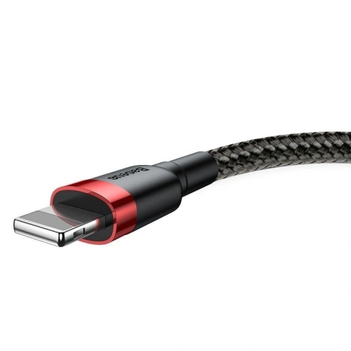 Kup Kabel Lightning USB Baseus Cafule 2,4A 1m (czarno-czerwony) - BSU776BLKRED - {ean13} - Sklep Home Screen