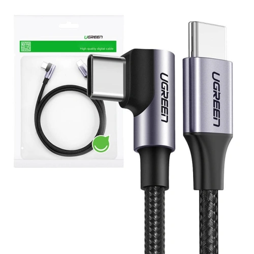 Kup Úhlový kabel USB-C / USB-C UGREEN US255 3m 60W černý - UGR1862 - {ean13} - Sklep Home Screen