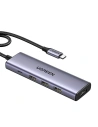 UGREEN CM511 Adapter USB-C / 3xUSB-A 3.0 5Gbps, HDMI 4K60Hz, USB-C PD 100W silber