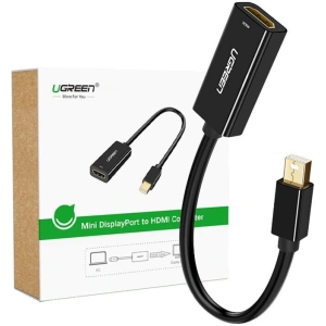Adapter Mini DisplayPort / HDMI MD112, 1080p, 20cm czarny