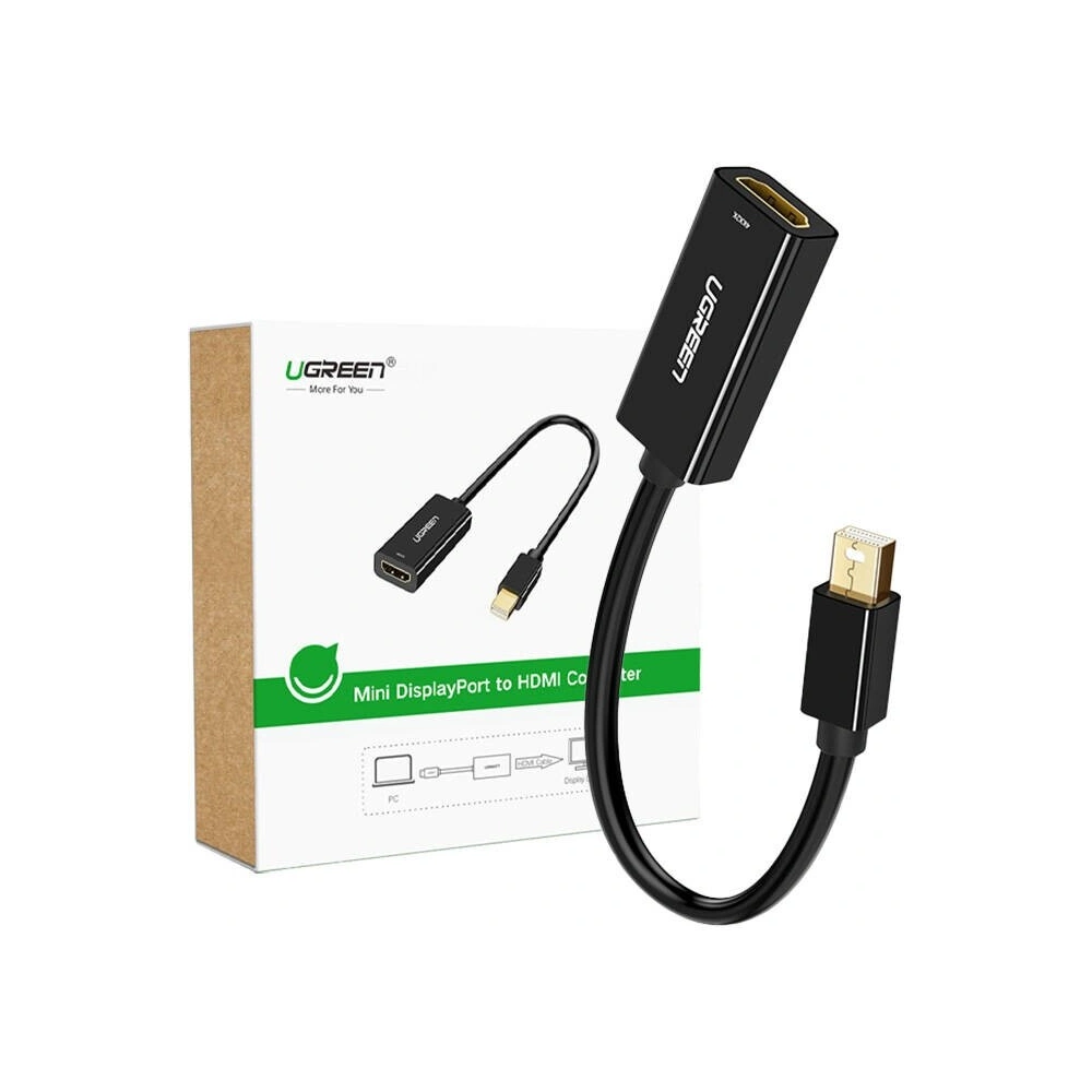 Adapter Mini DisplayPort / HDMI MD112, 1080p, 20cm czarny