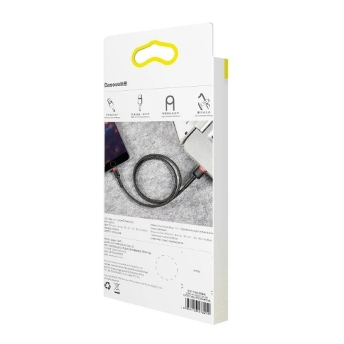 Kup Kabel Lightning USB Baseus Cafule 2,4A 1m (czarno-czerwony) - BSU776BLKRED - {ean13} - Sklep Home Screen