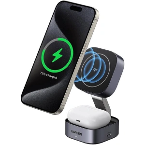 Kup Induktive Ladegerät Qi 2in1 UGREEN W702 für iPhone, AirPods, 15W grau - UGR1873 - {ean13} - Sklep Home Screen