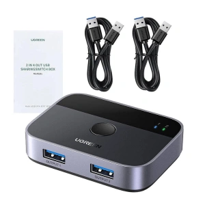 Kup Přepínač USB-A 3.0 (2x2) UGREEN CM757, 5 Gbps + 2x kabel USB-A 1.5m - UGR1875 - {ean13} - Sklep Home Screen