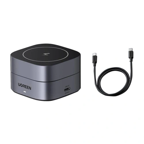 Kup Indukční nabíječka Qi 2w1 UGREEN W256 MagSafe iPhone, AirPods, 20W černá + kabel USB-C / USB-C 1m - UGR1876 - {ean13} - Sklep Home Screen