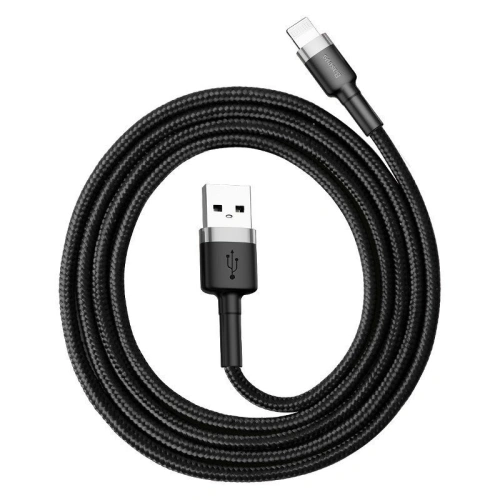Kup Lightning USB kábel Baseus Cafule 2,4A 0,5m (szürke-fekete) - BSU777GRYBLK - {ean13} - Sklep Home Screen