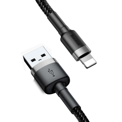 Kup Lightning USB kábel Baseus Cafule 2,4A 0,5m (szürke-fekete) - BSU777GRYBLK - {ean13} - Sklep Home Screen