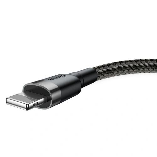 Kup Lightning USB kábel Baseus Cafule 2,4A 0,5m (szürke-fekete) - BSU777GRYBLK - {ean13} - Sklep Home Screen