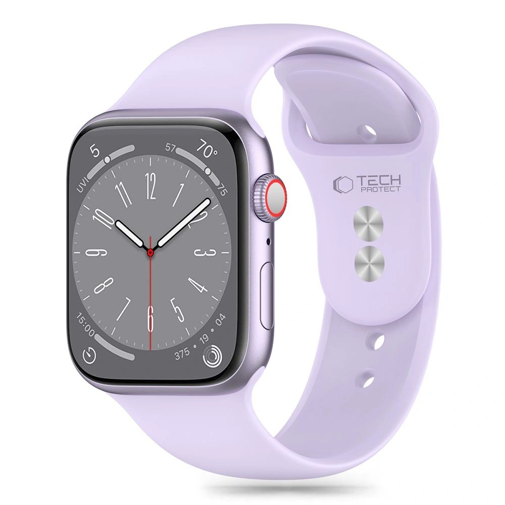 Pasek Tech-Protect Silicone Apple Watch4/5/6/7/8/9/SE/10 38/40/41/42mm Elegant Purple