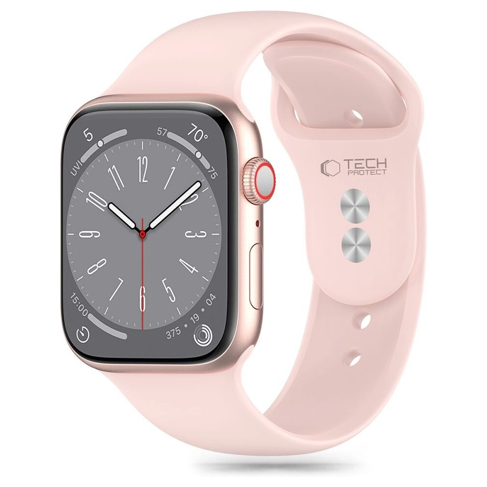 Pasek Tech-Protect Silicone Apple Watch 4/5/6/7/8/9/SE/10 38/40/41/42mm Light Pink