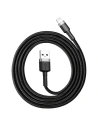 Lightning USB kábel Baseus Cafule 2,4A 1m (szürke-fekete)