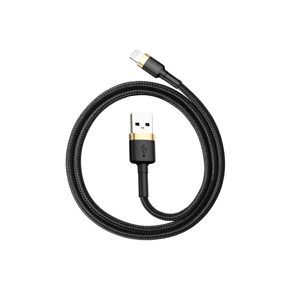 Kabel USB Lightning  Baseus Cafule 2.4A 0,5m (złoto-czarny)