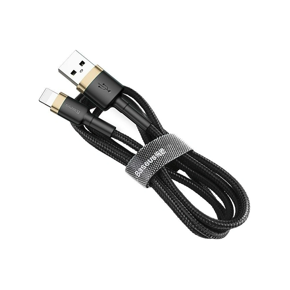 Kabel USB Lightning  Baseus Cafule 2.4A 0,5m (złoto-czarny)