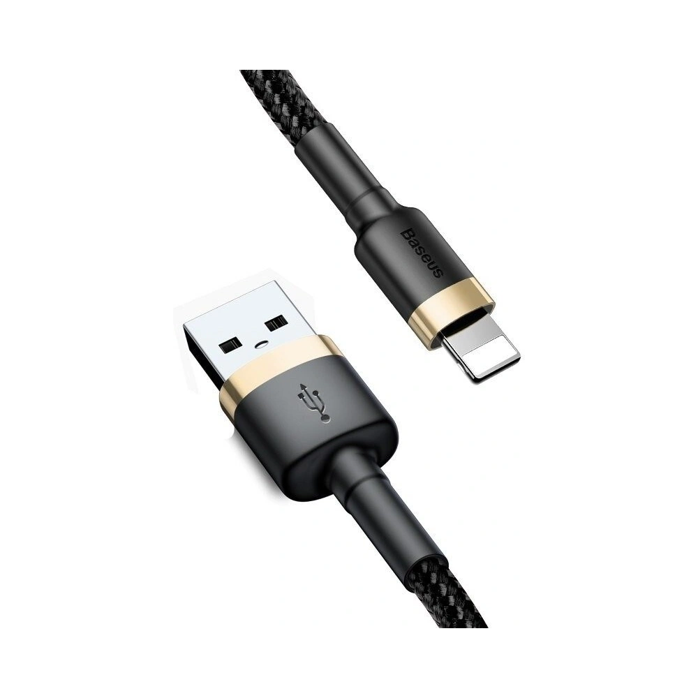 Kabel USB Lightning  Baseus Cafule 2.4A 0,5m (złoto-czarny)