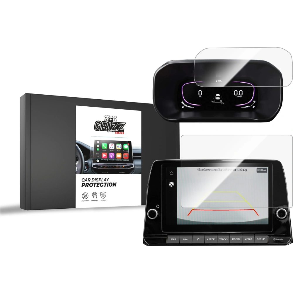 Folia ceramiczna GrizzGlass CarDisplay Protection do Kia Picanto 3 8" 2023-2025 [2w1]
