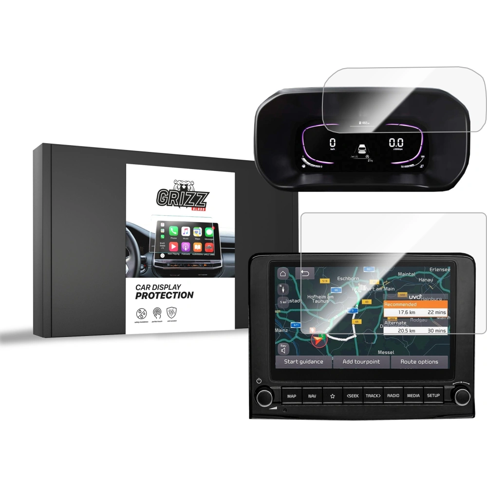 Folia ceramiczna GrizzGlass CarDisplay Protection do Kia Stonic 8" 2022-2023 [2w1]