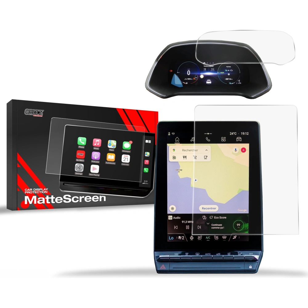Folia matowa GrizzGlass CarDisplay Protection do Renault Symbioz 10,4" 2024-2025 [2w1]