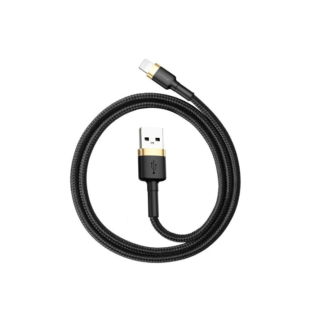 Kabel USB Lightning  Baseus Cafule 2.4A 1m (złoto-czarny)